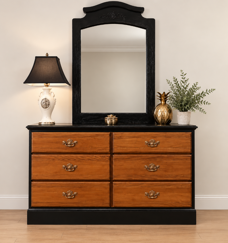 Carolina 6-Drawer Dresser with Mirror